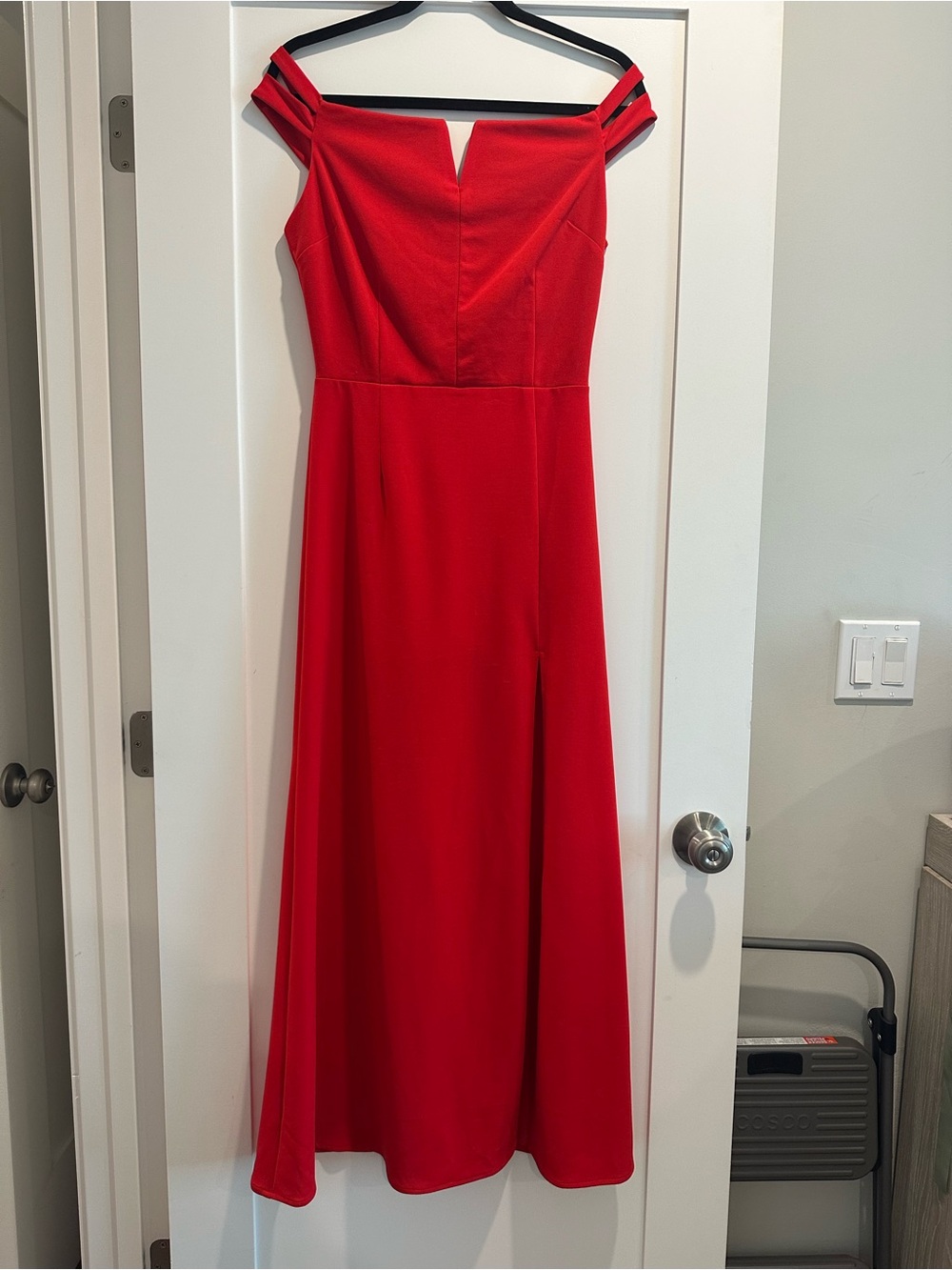 Nordstrom Red Off-Shoulder A-Line Maxi Dress